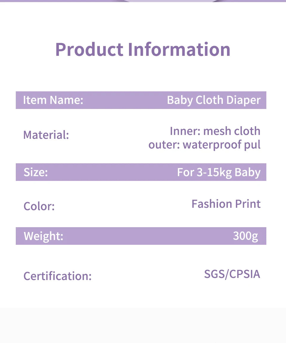 Elinfant waterproof  baby cloth