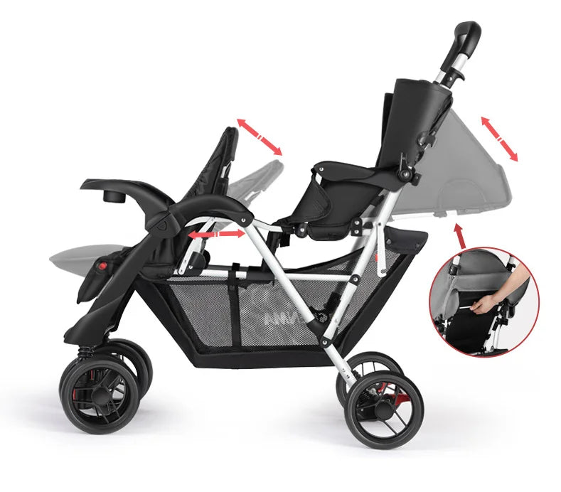 Luxury Double Stroller