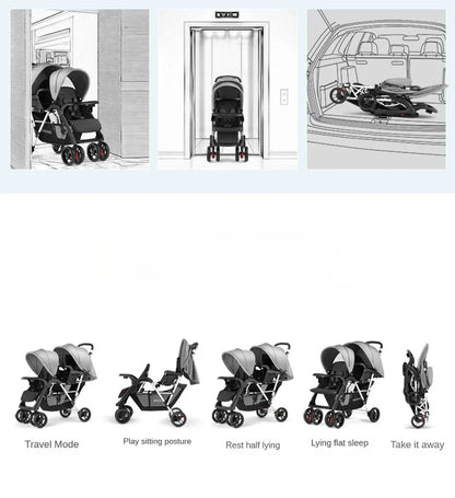 Luxury Double Stroller